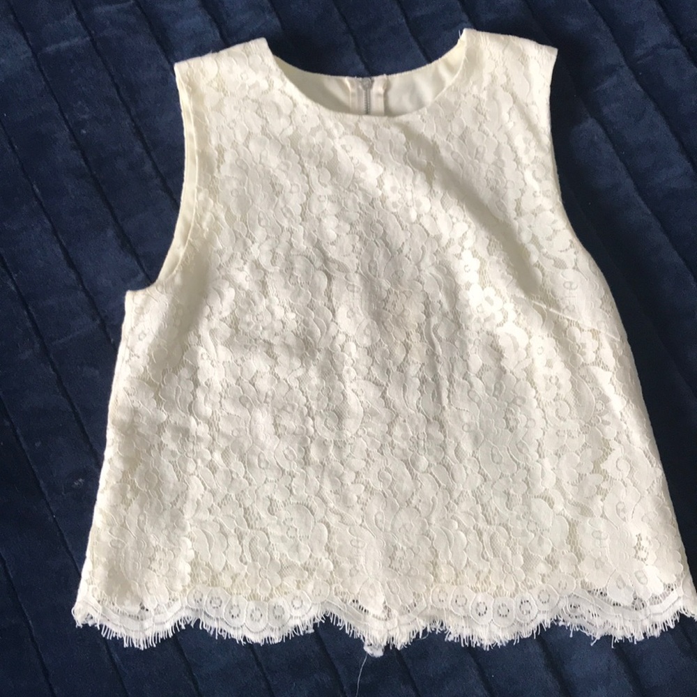 Cream lace top